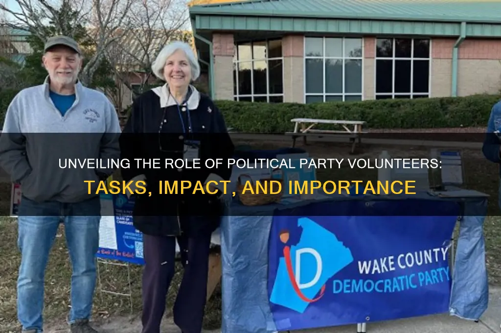 what do political party volunteers do