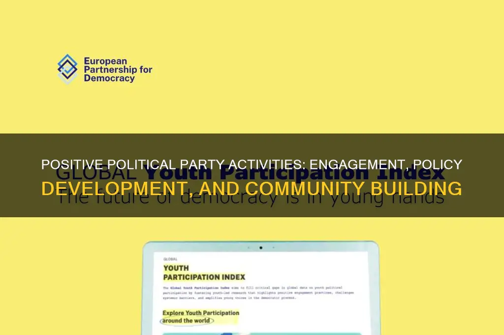 what do positive activities of political parties include