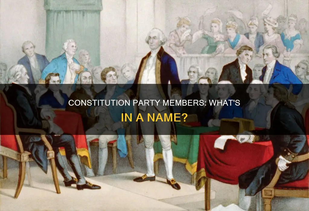 what do you call a member of the constitution party