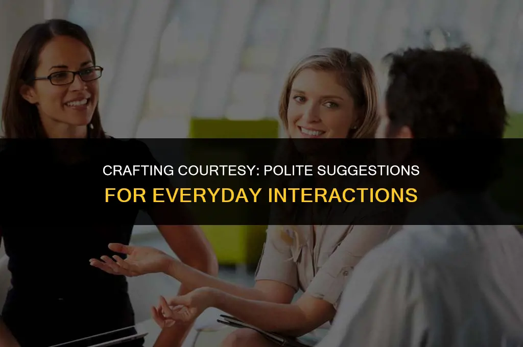 what do you suggest polite