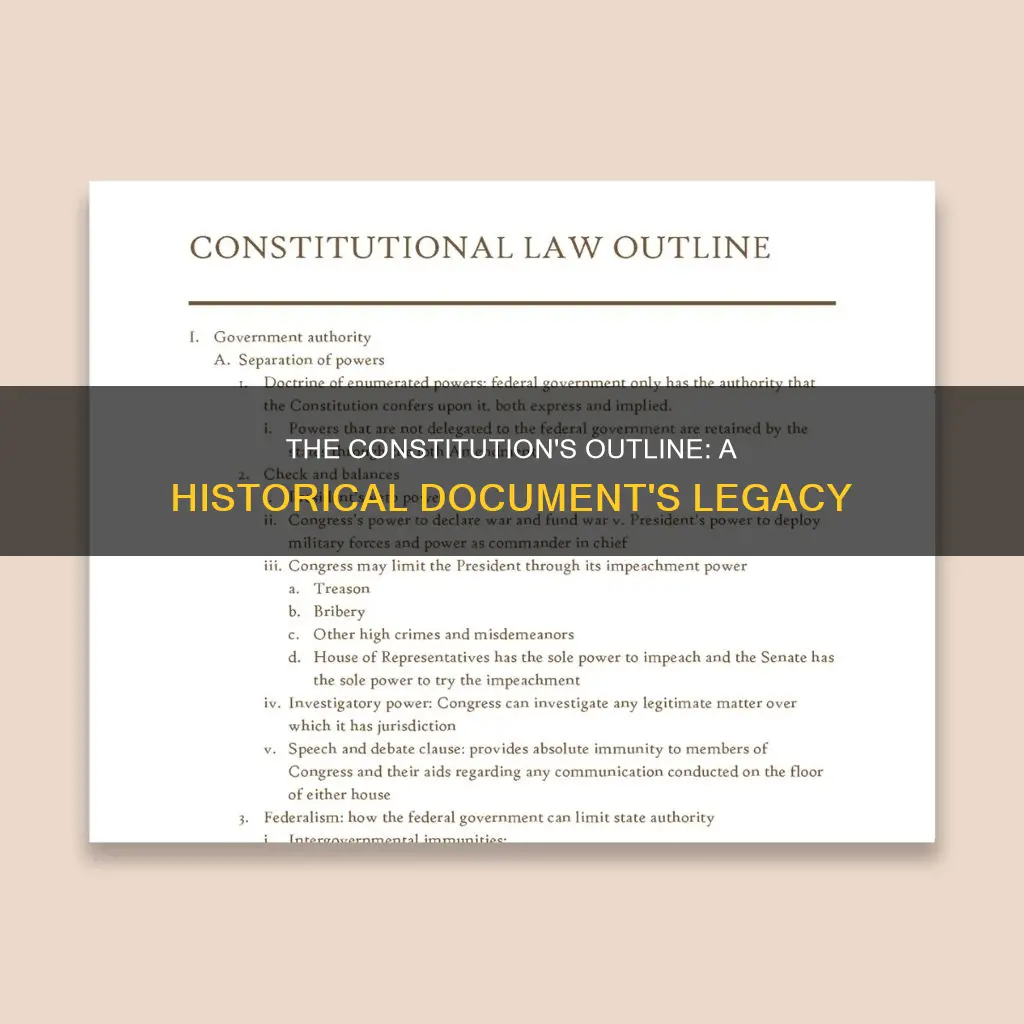 what document became the outline for the constitution