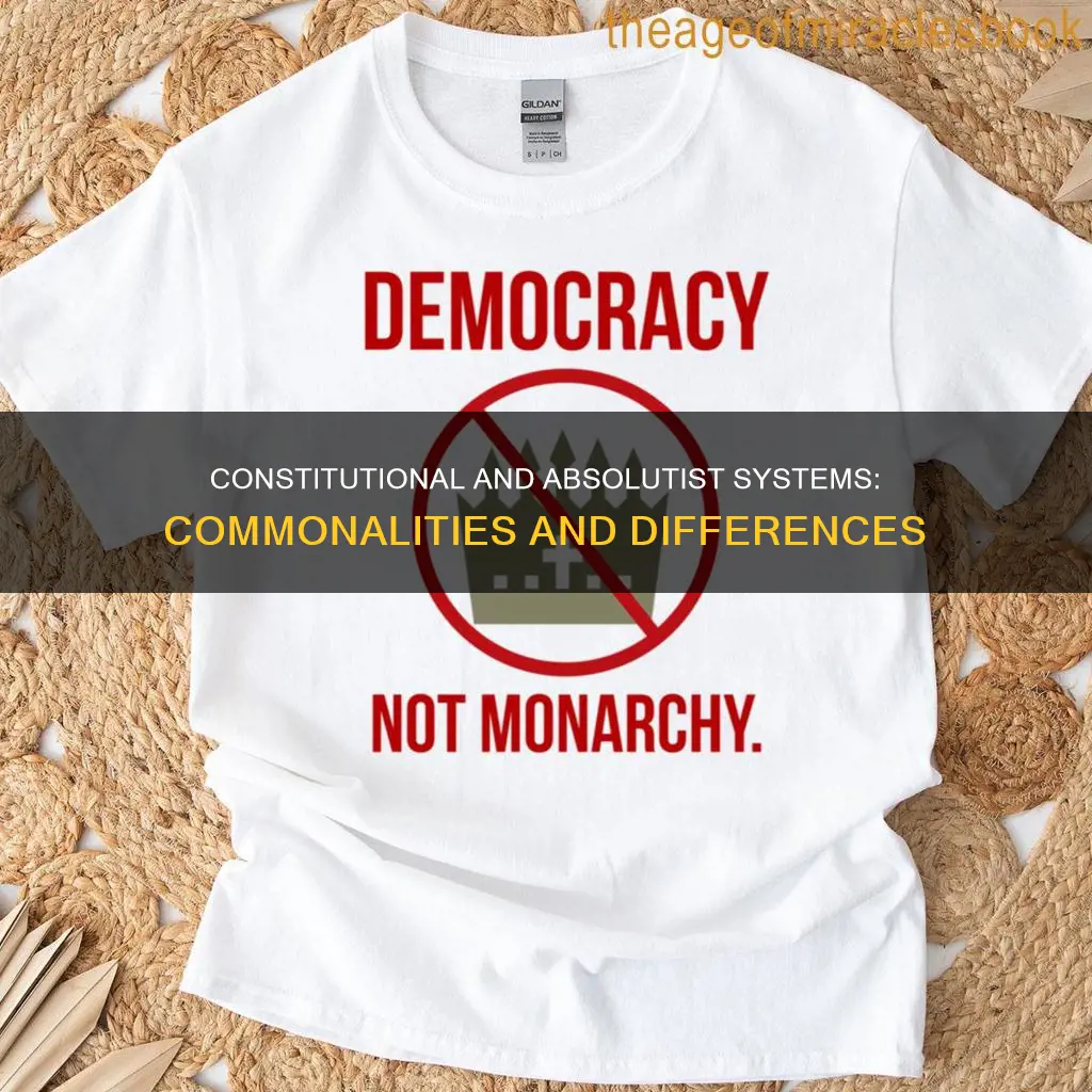 what does a constitutional and absolutist systems have i common