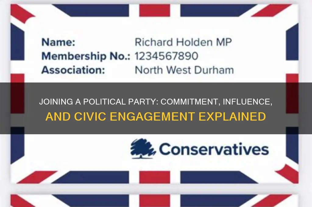 what does becoming a member of a political party mean