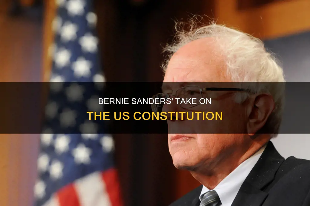 what does bernie sanders think of the constitution