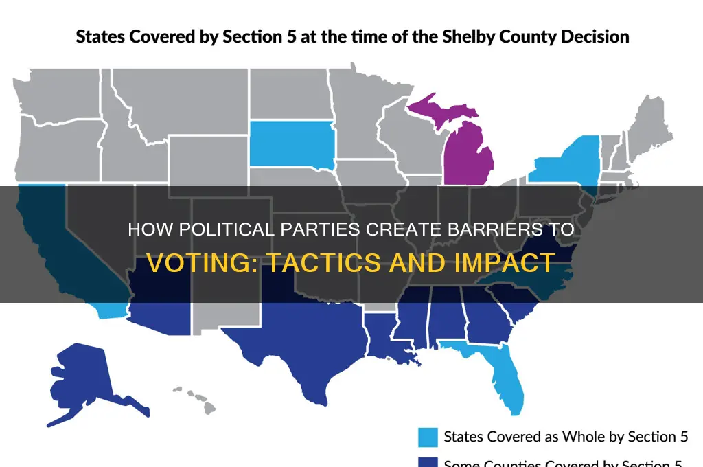 what does each political party do to make voting harder