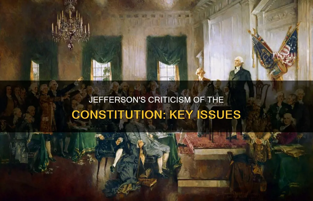 what does jefferson unlike about the new constitution