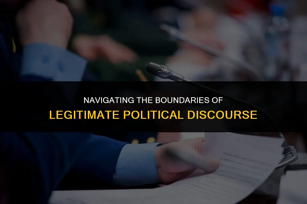 what does legitimate political discourse