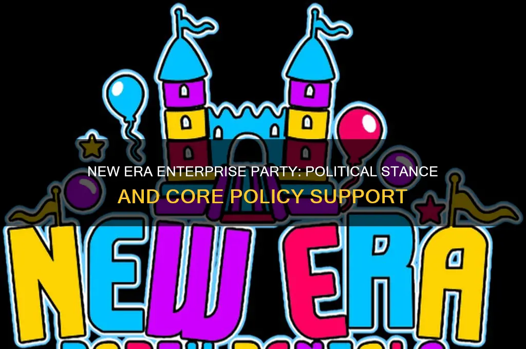 what does new era enterprise political party support