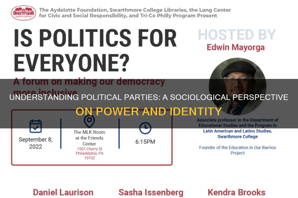 what does political party mean in sociology