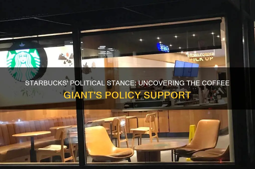what does starbucks support politically