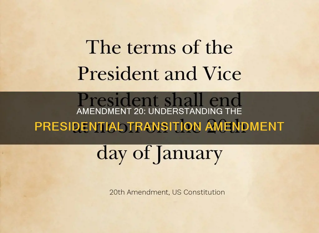 what does the 20th amendment to the constitution say