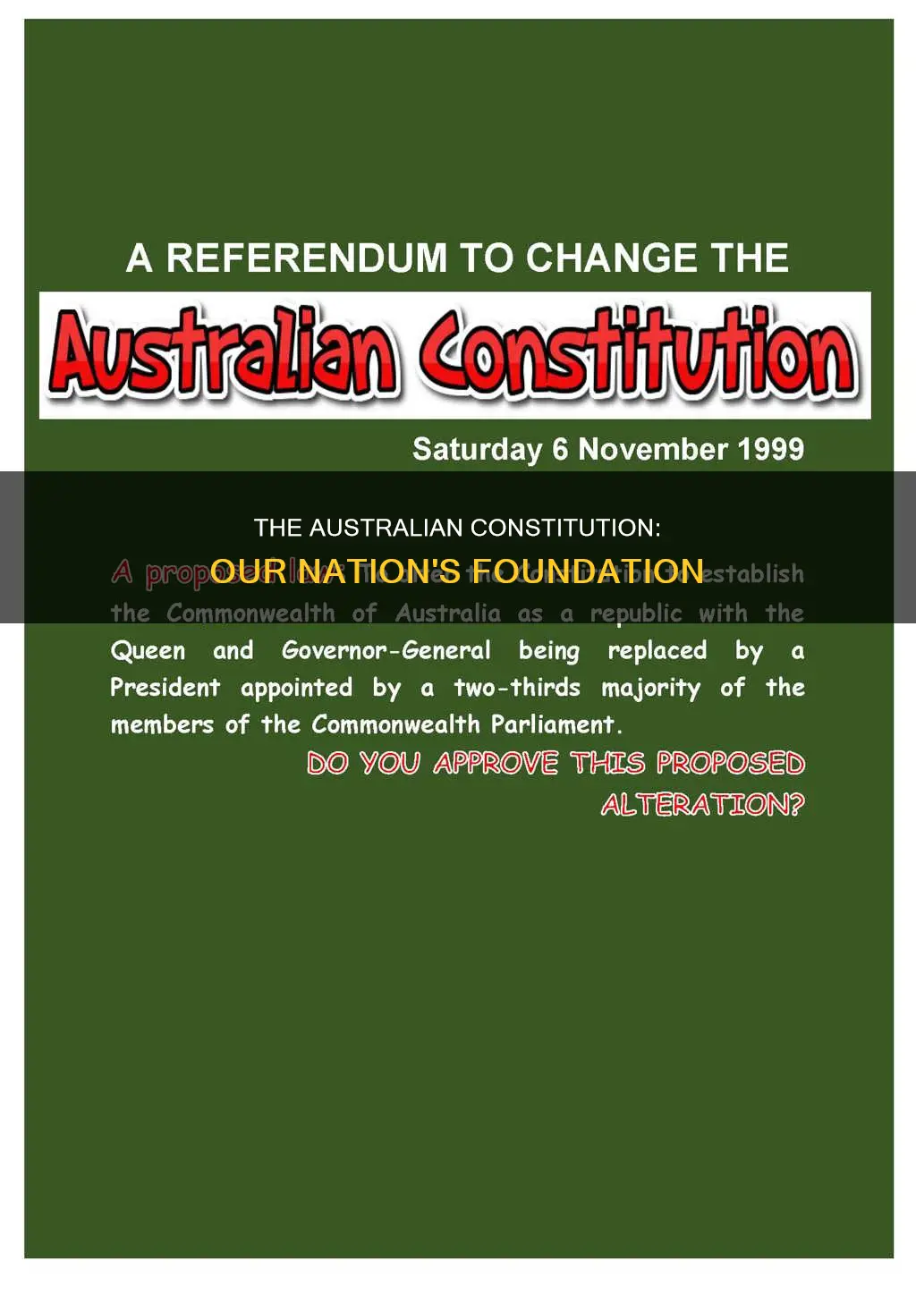 what does the australian constitution do for australia