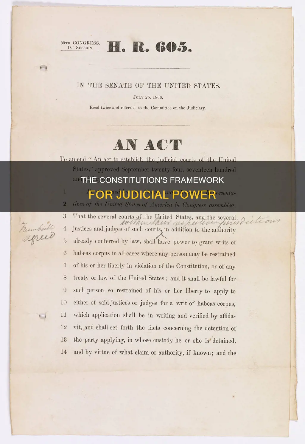 what does the constitution specify about judicial power