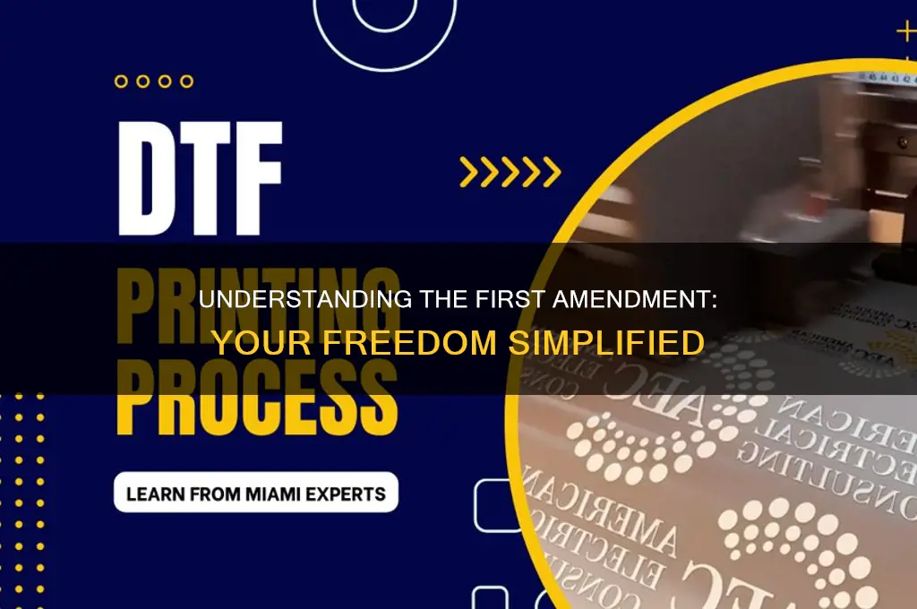 what does the first amendment mean in simple terms