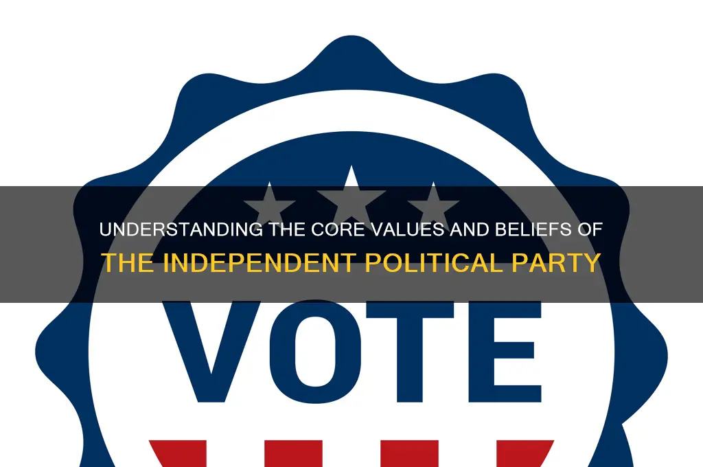 what does the independent political party believe in