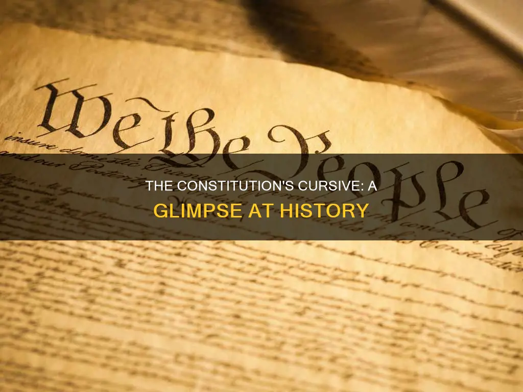 what does the original constitution look like in cursive