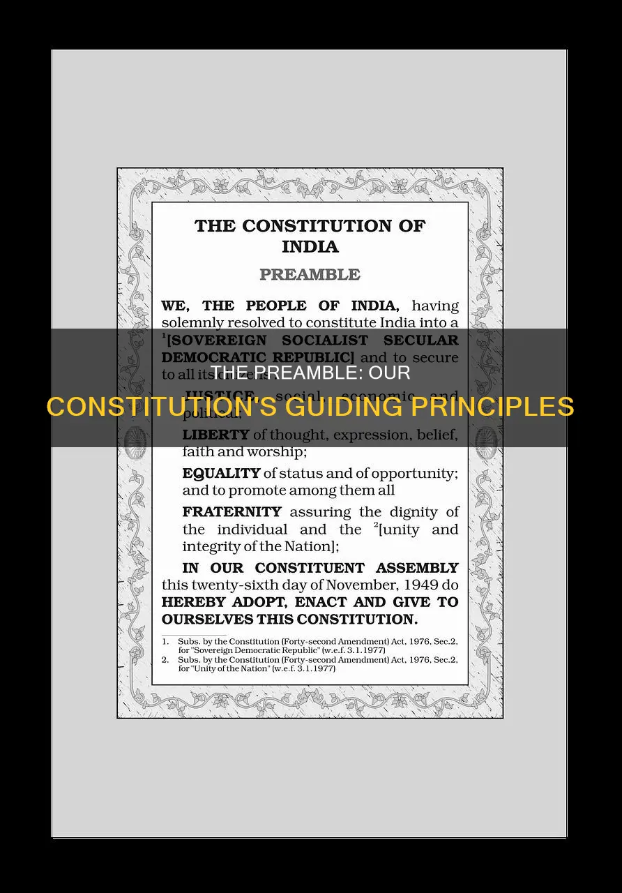 what does the preamble in the constitution contain