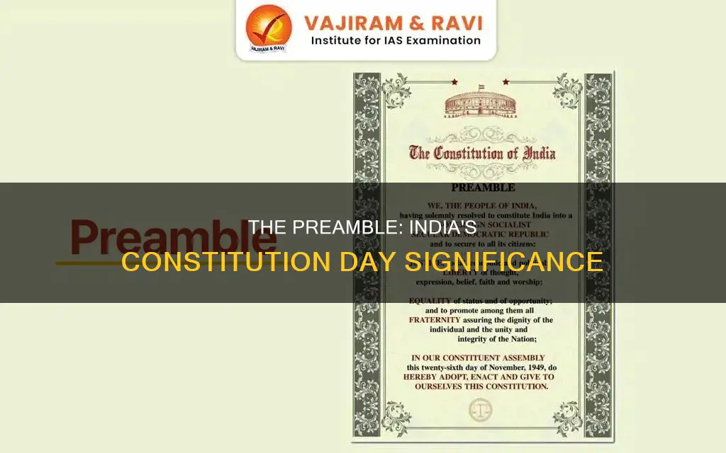what does the preamble to the constitution of india day