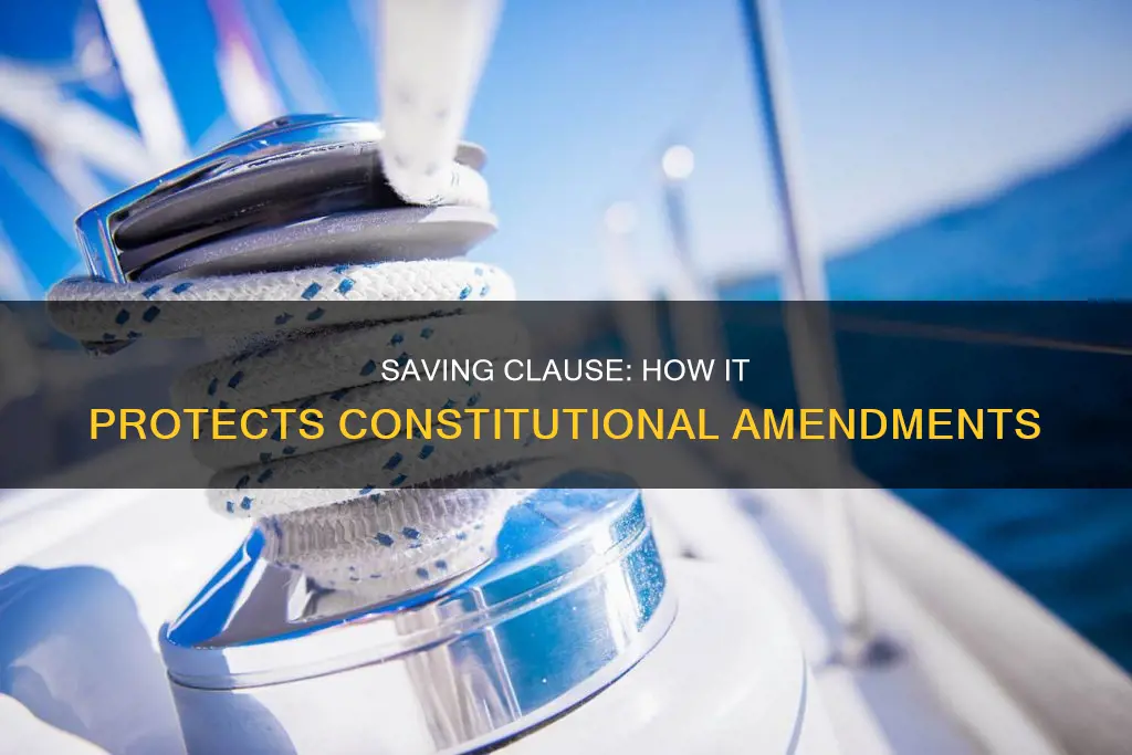 what does the saving clause to a constitution do