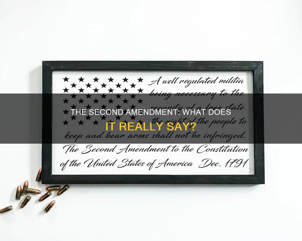 what does the second amendment to the constitution actually say