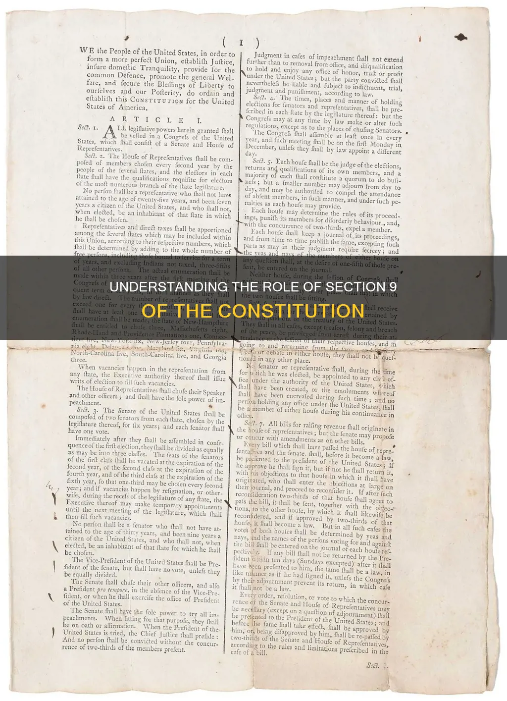 what does the section 9 of the constitution do