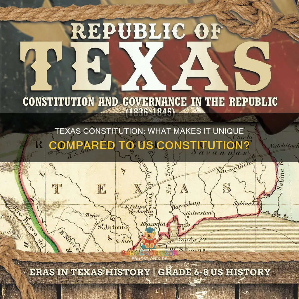 what does the texas constitution contain that the us