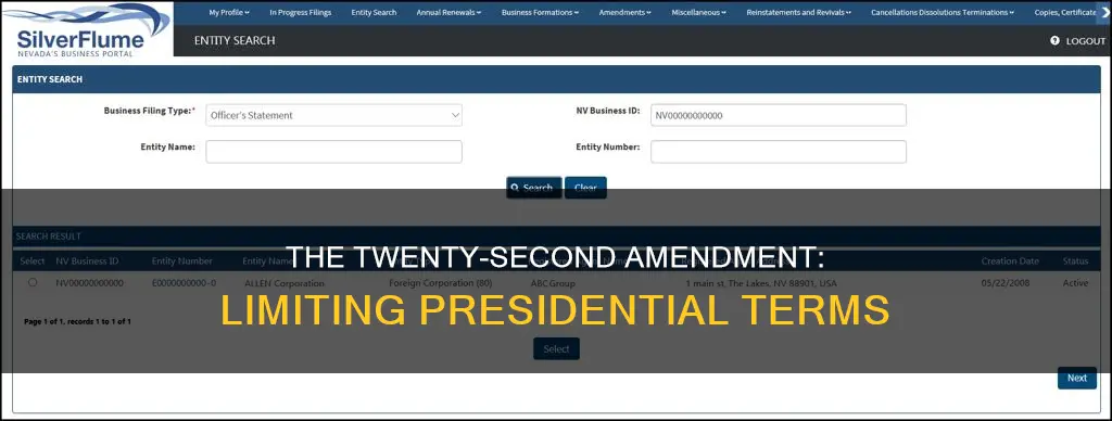 what does the twenty-second amendment to the us constitution state