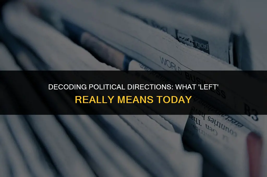 what does to the left mean in politics