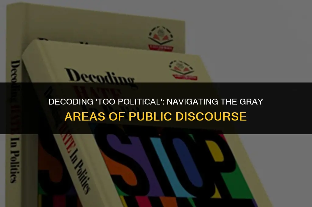 what does too political mean