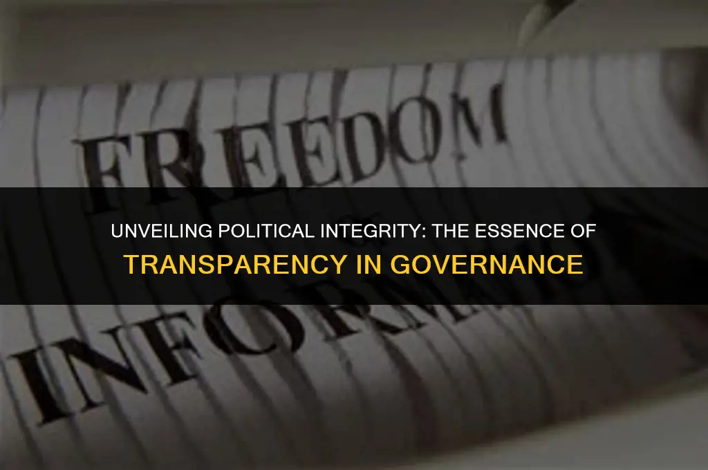 what does transparency mean in politics