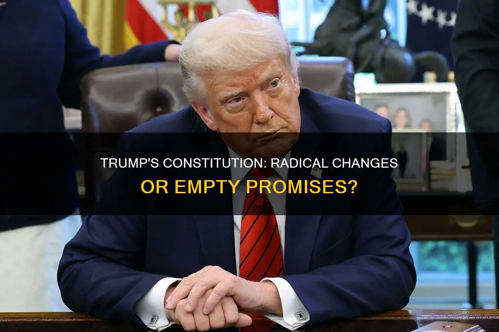 what does trump want to do to the constitution