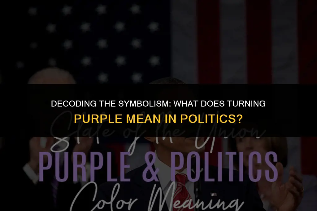 what does turning purple mean in politics