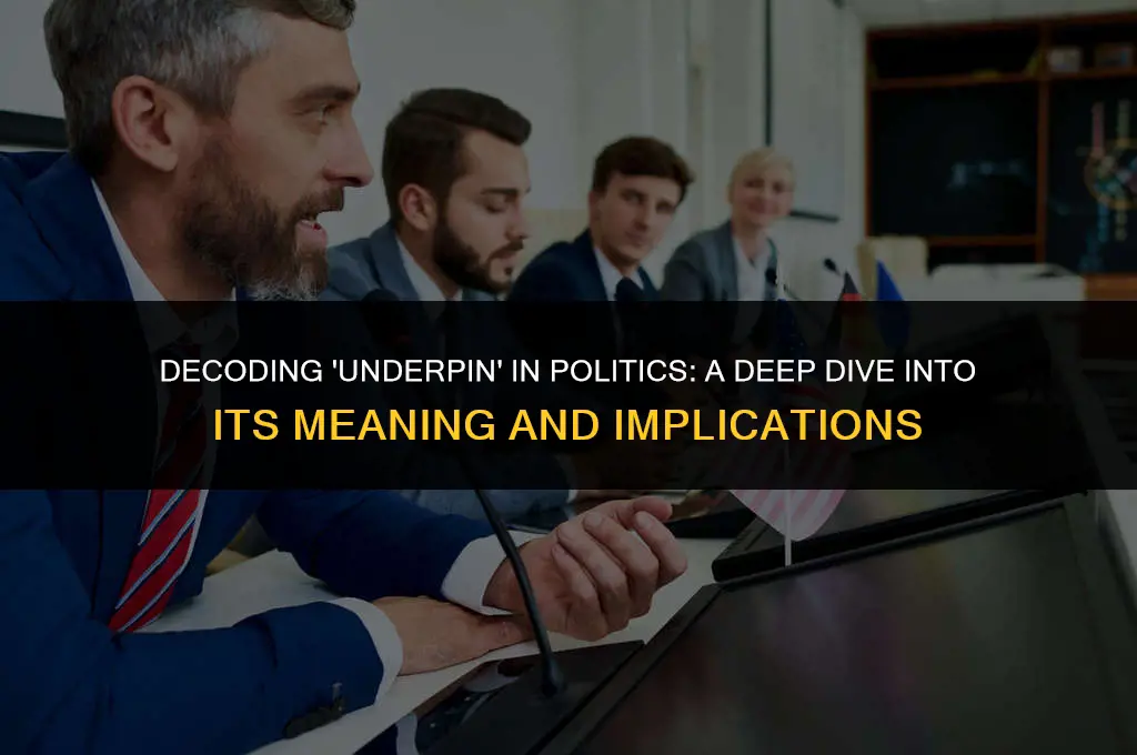 what does underpin mean in politics