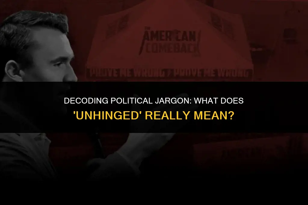 what does unhinged mean in politics