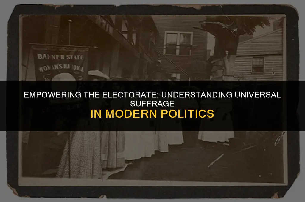 what does universal suffrage mean in politics