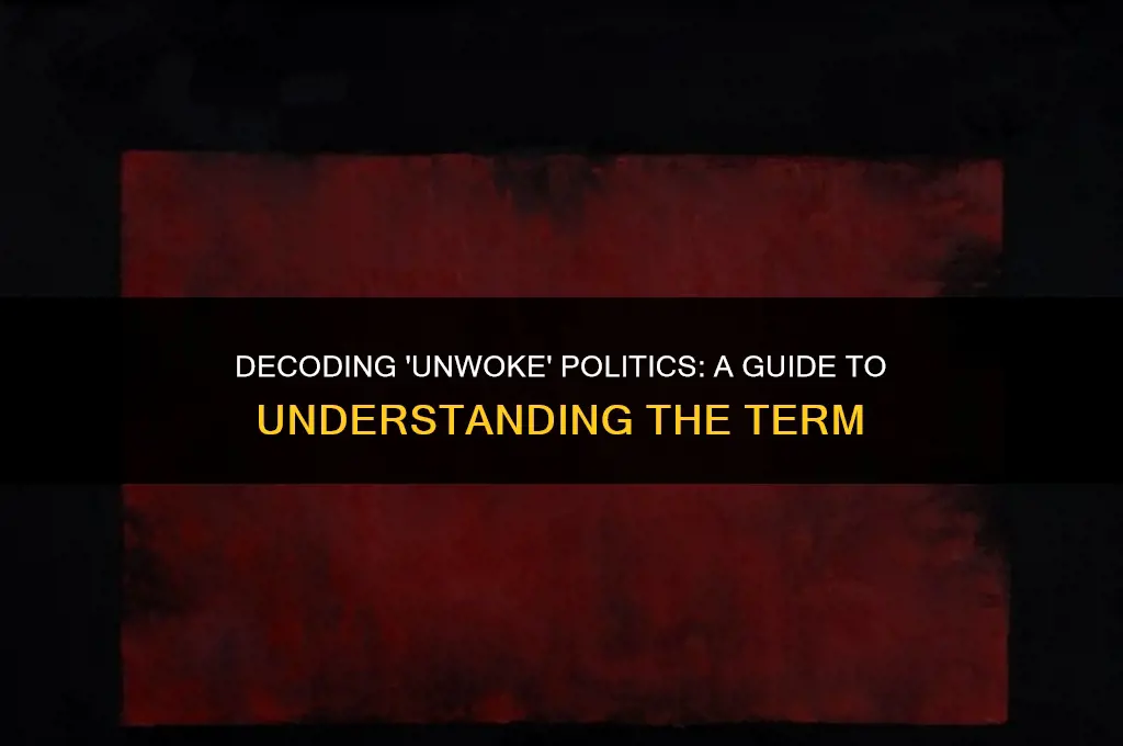 what does unwoke mean in politics