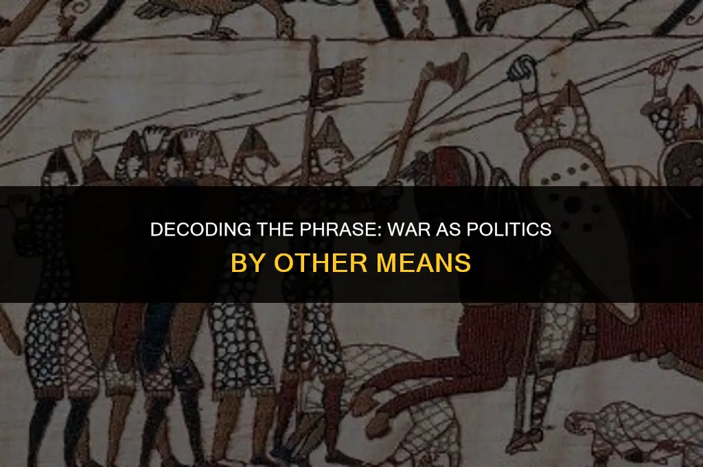 what does war is politics by other means mean