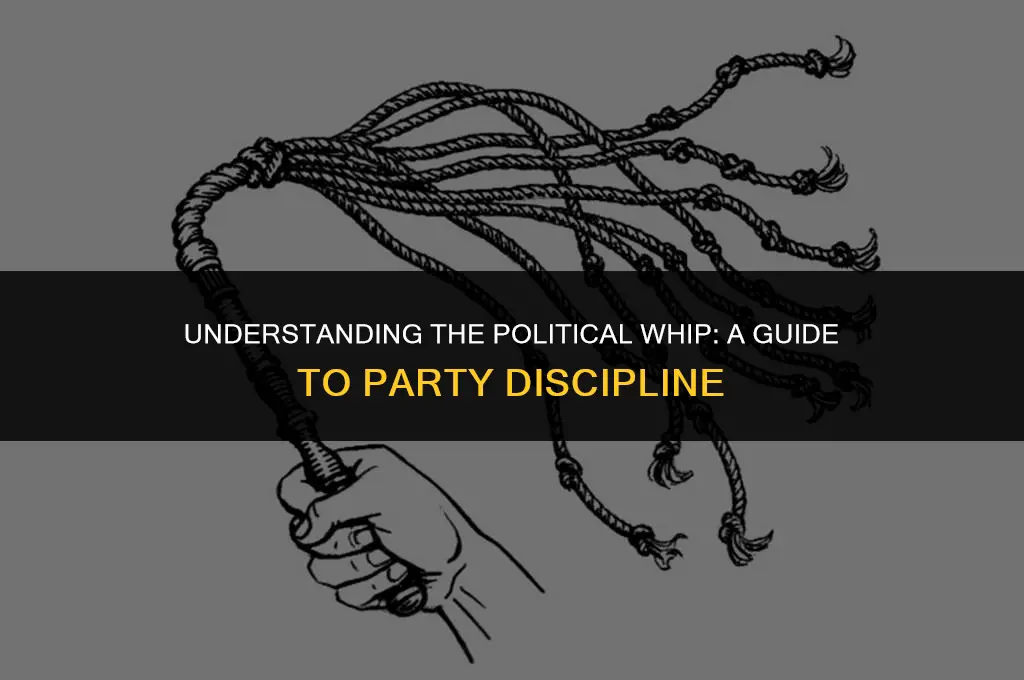 what does whip in politics mean