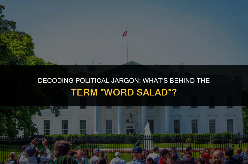 what does word salad mean in politics