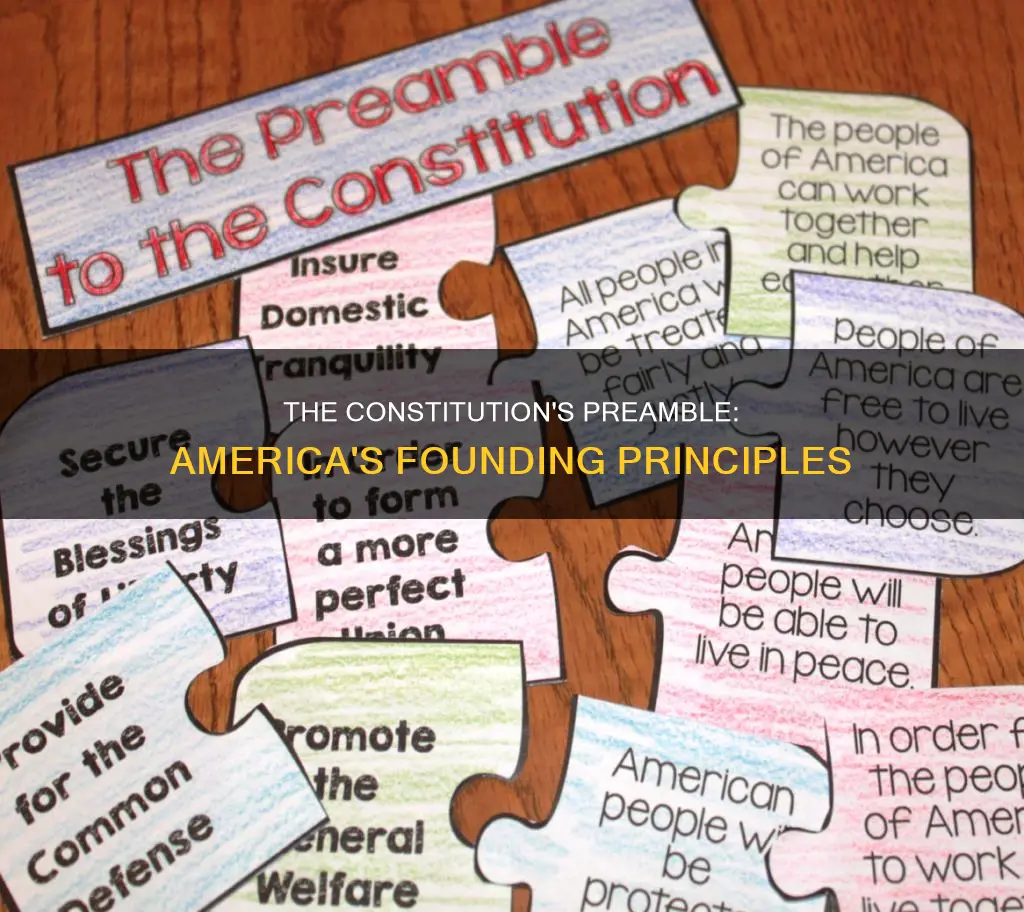 what duis the thie pre amble of the constitution