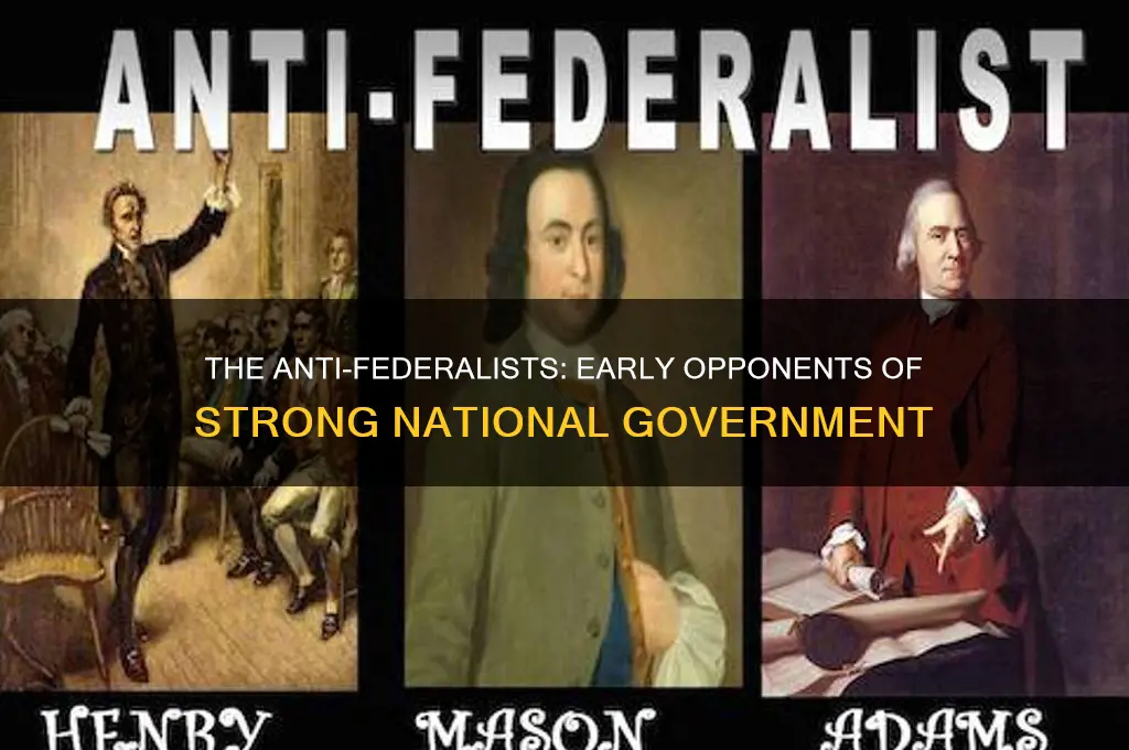 what early political party opposed a strong national government