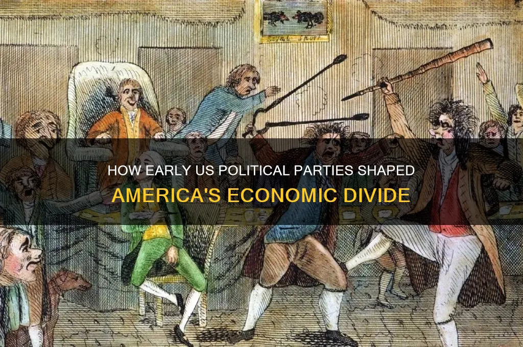 what economical division did the first us political parties cause