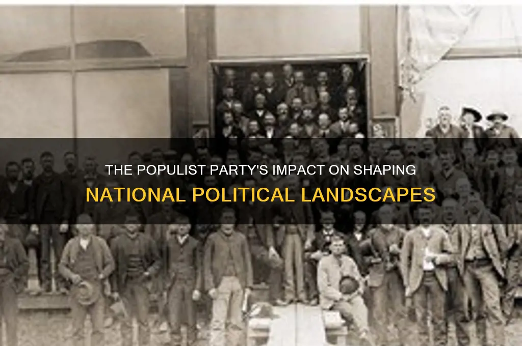 what effect did the populist party have on national politics