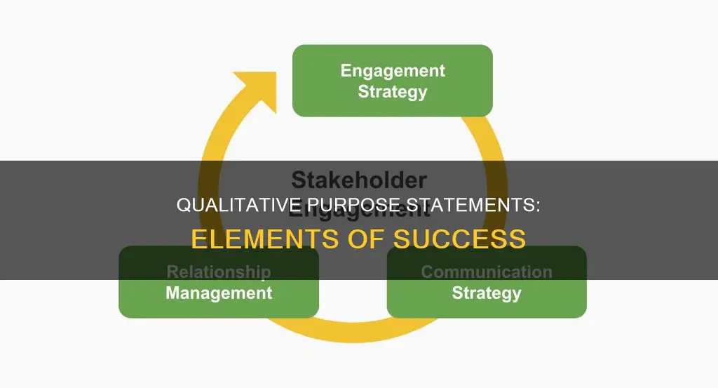 what elements constitute a good qualitative purpose statement