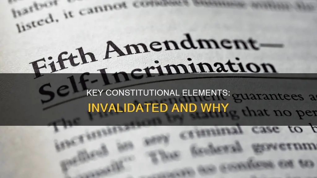 what elements in the constitution have been invalidated