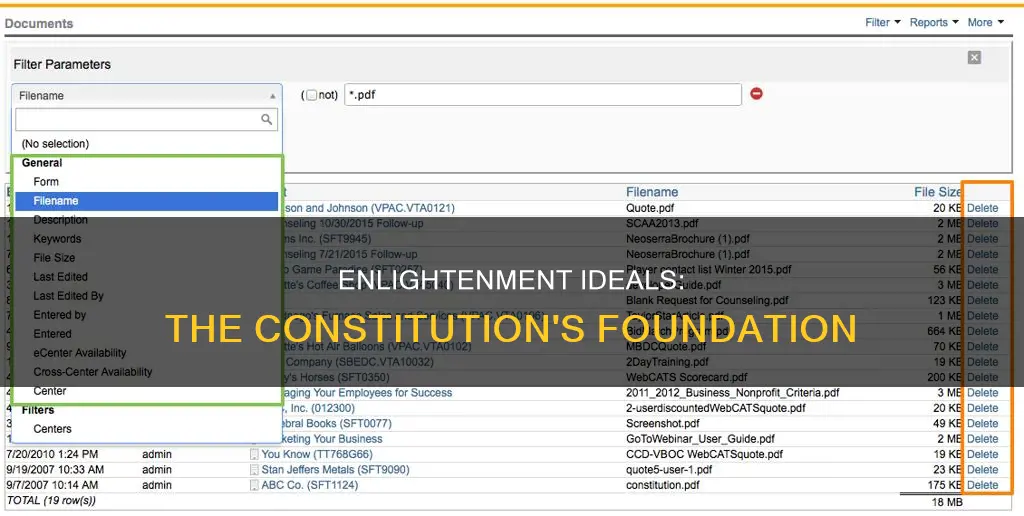 what enlightenment ideas are expressed in the constitution