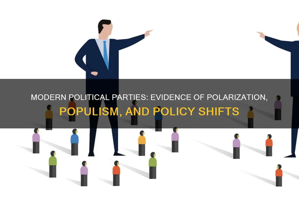 what evidence do you see of modern political parties