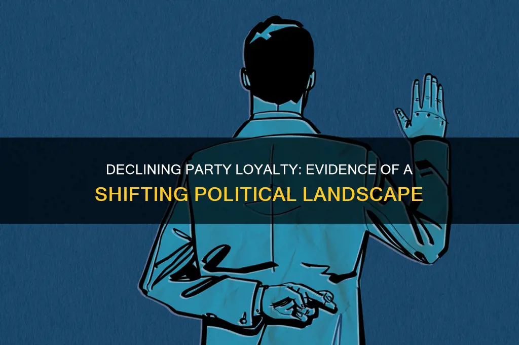 what evidence shows a decline in the political party system
