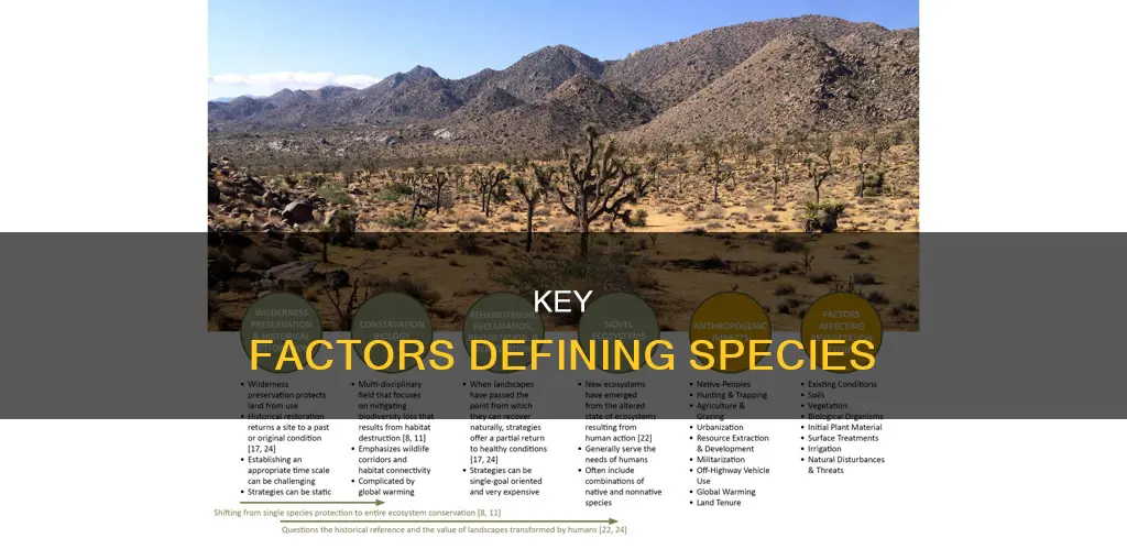 what factors are used to determine what constitutes a species