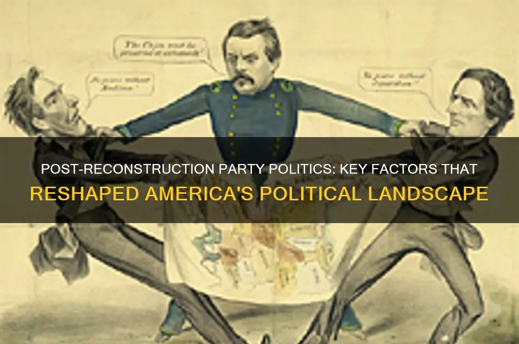 what factors shaped party politics after the ned of reconstruiction